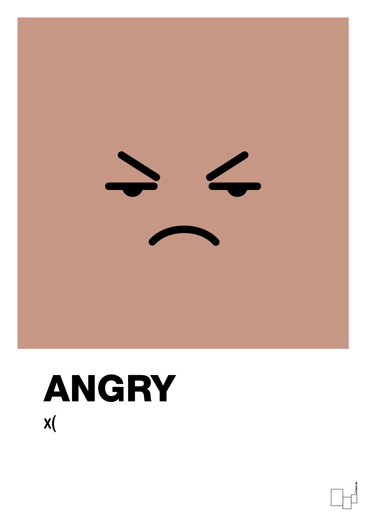 plakat: angry smiley - powder-Smiley-A1two3