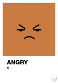 plakat: angry smiley - rumba orange-Smiley-A1two3