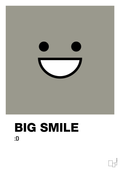 plakat: big smile smiley - battleship gray-Smiley-A1two3