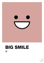 plakat: big smile smiley - bubble shell-Smiley-A1two3