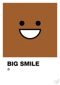 plakat: big smile smiley - cognac-Smiley-A1two3