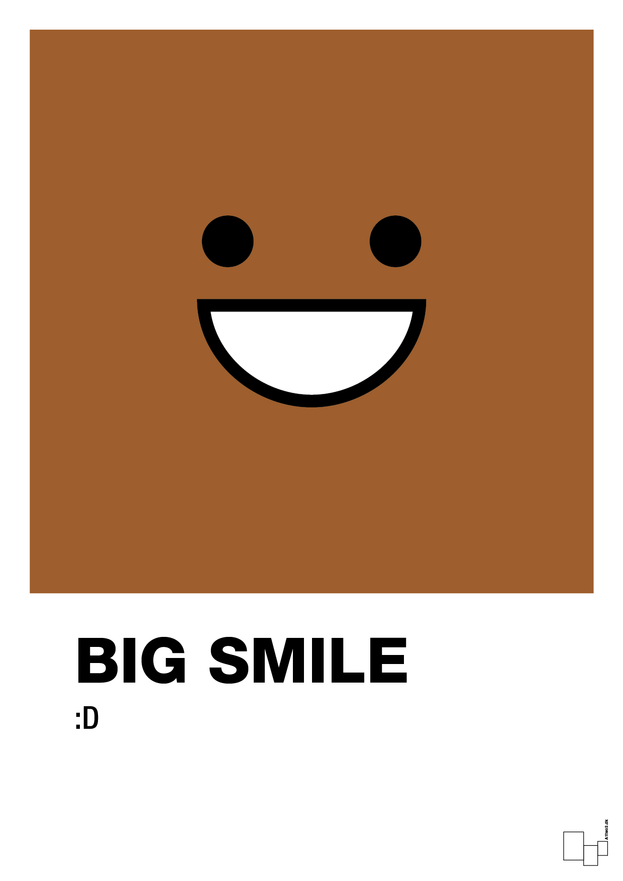 plakat: big smile smiley - cognac-Smiley-A1two3