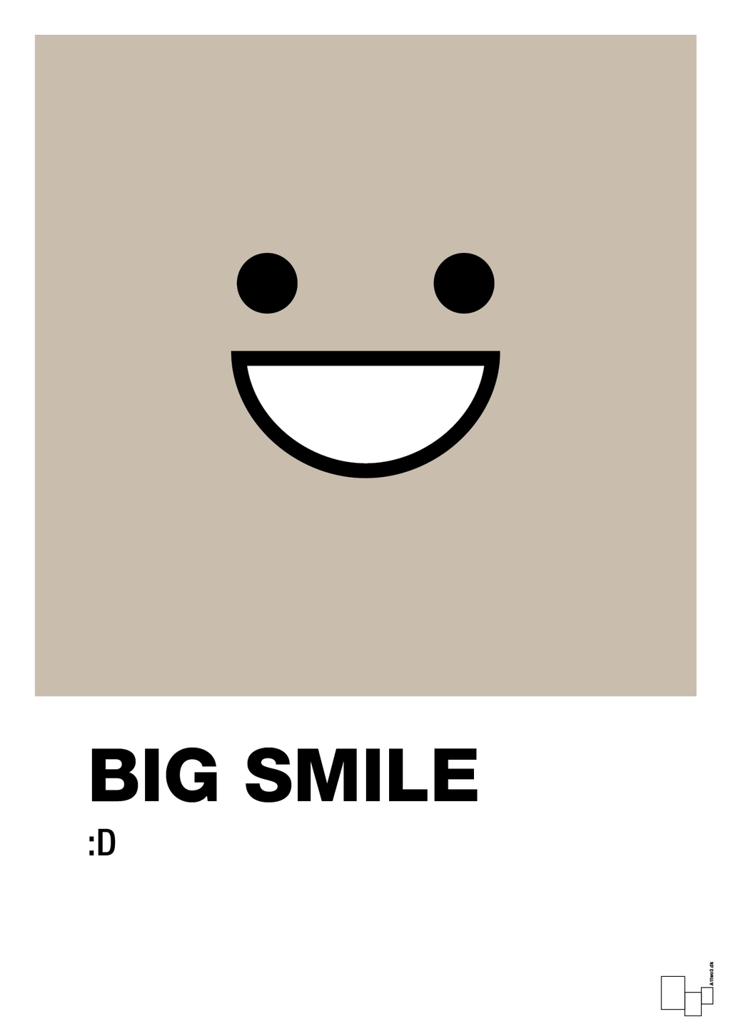 plakat: big smile smiley - creamy mushroom-Smiley-A1two3