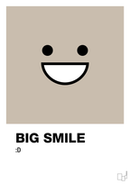 plakat: big smile smiley - creamy mushroom-Smiley-A1two3