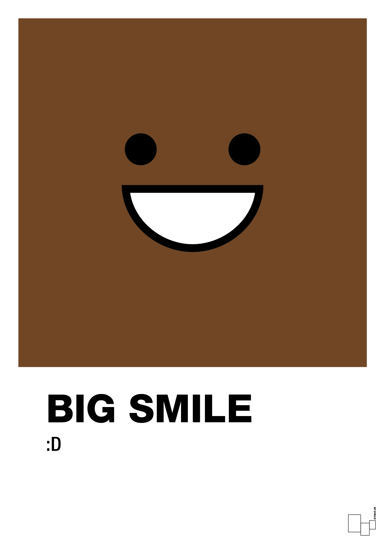 plakat: big smile smiley - dark brown-Smiley-A1two3