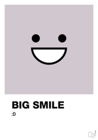 plakat: big smile smiley - dusty lilac-Smiley-A1two3