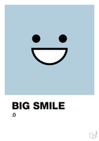 plakat: big smile smiley - heavenly blue-Smiley-A1two3