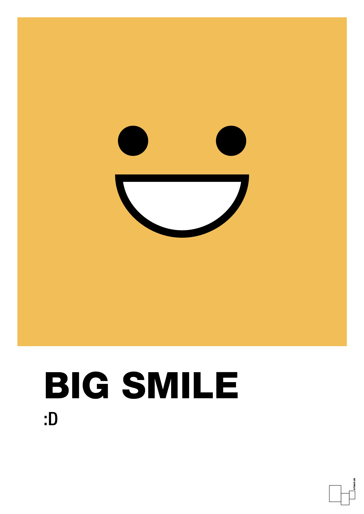 plakat: big smile smiley - honeycomb-Smiley-A1two3