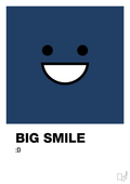 plakat: big smile smiley - lapis blue-Smiley-A1two3