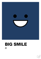 plakat: big smile smiley - lapis blue-Smiley-A1two3