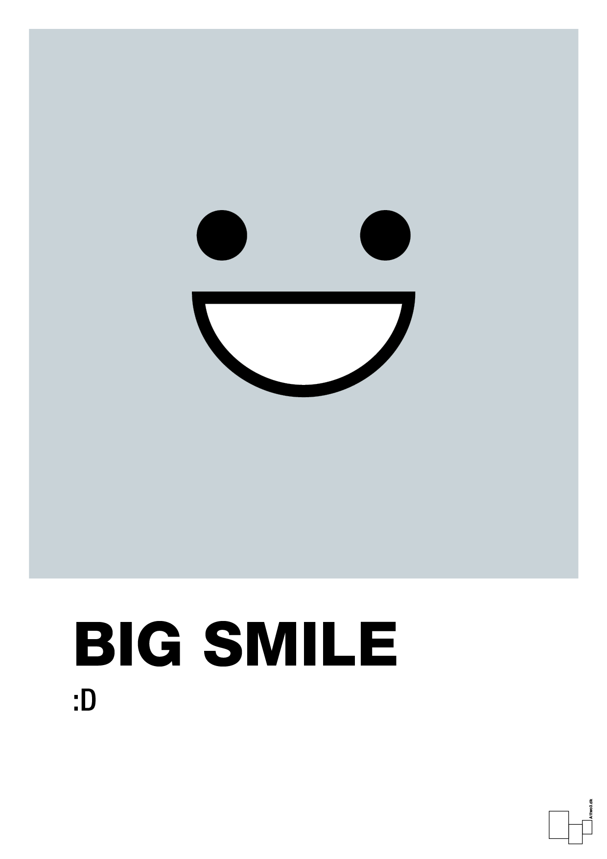 plakat: big smile smiley - light drizzle-Smiley-A1two3