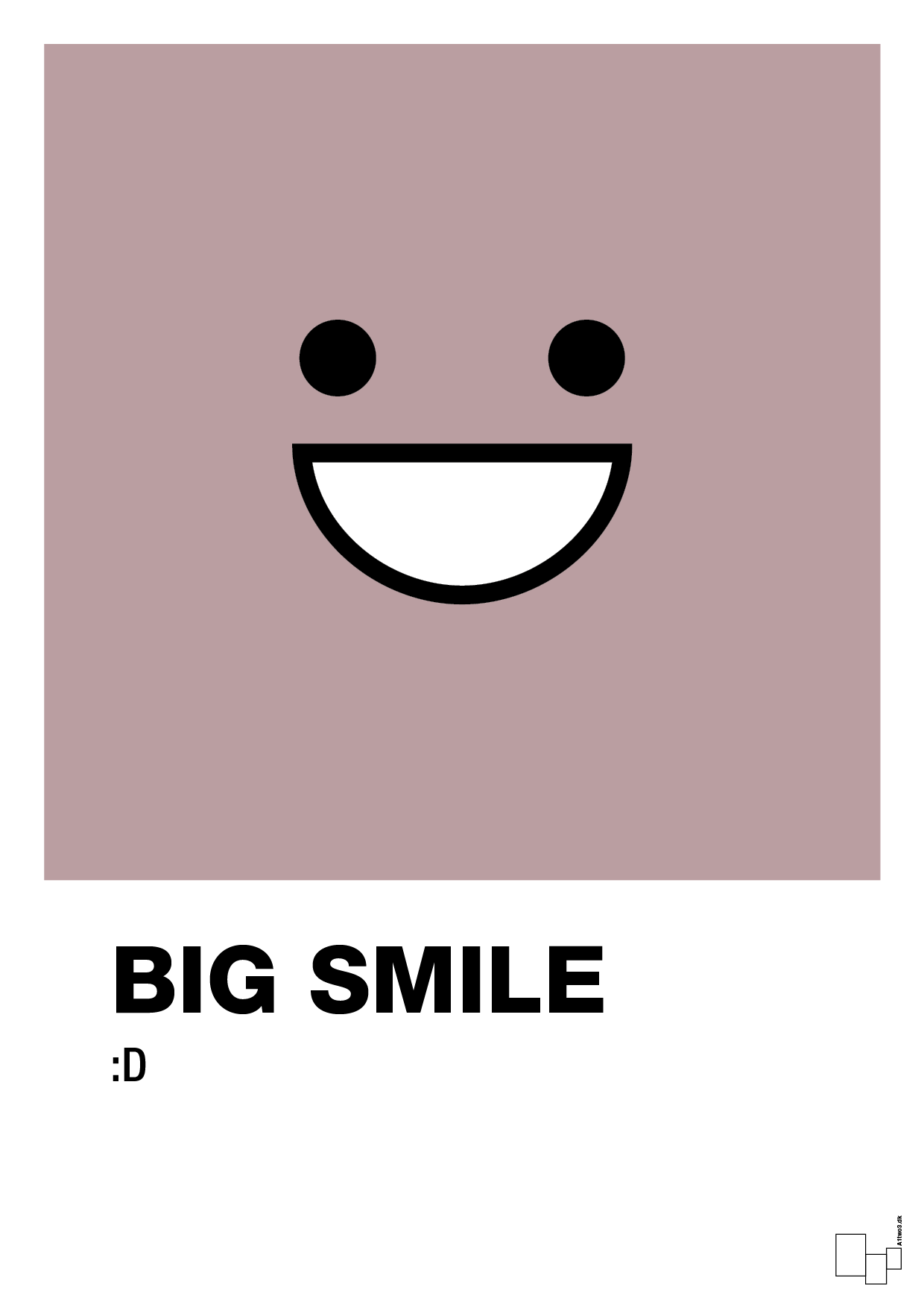 plakat: big smile smiley - light rose-Smiley-A1two3