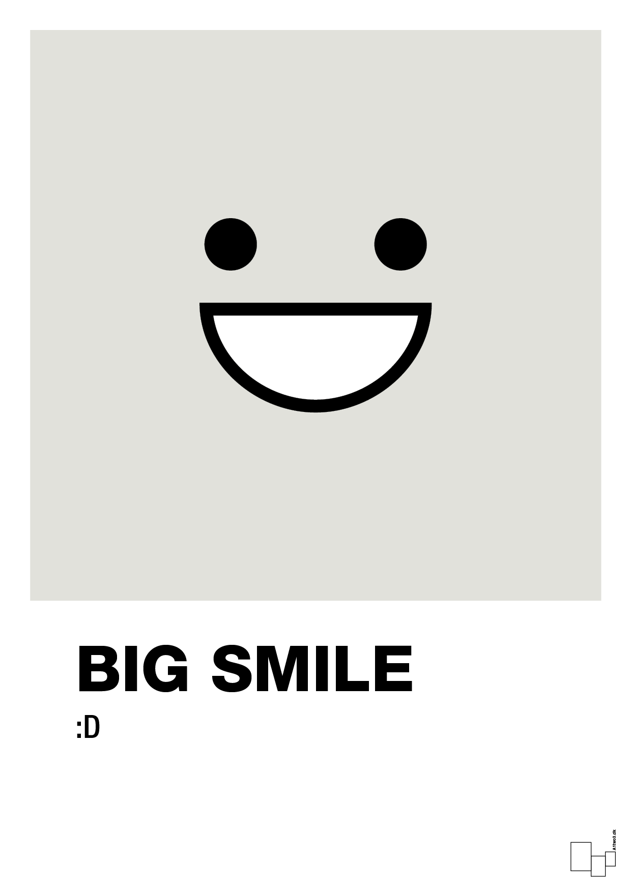 plakat: big smile smiley - painters white-Smiley-A1two3
