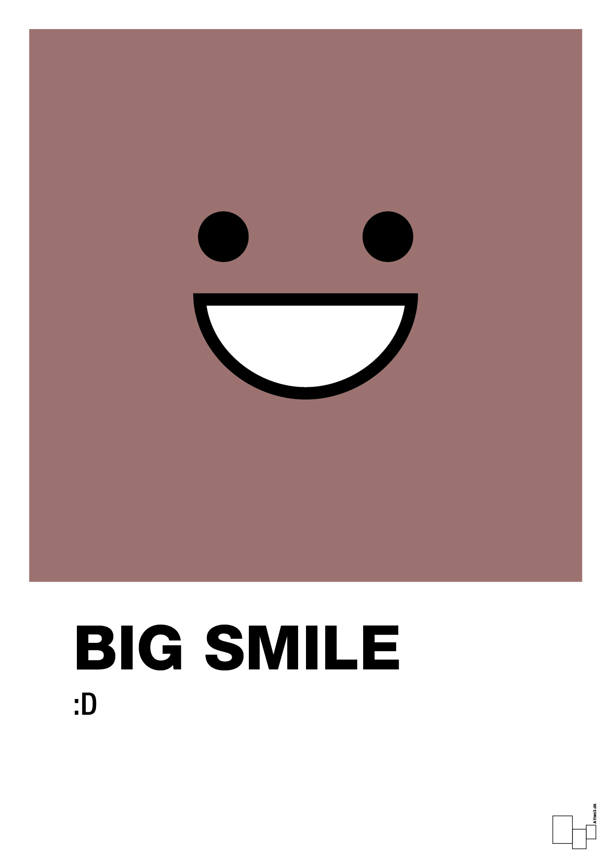 plakat: big smile smiley - plum-Smiley-A1two3