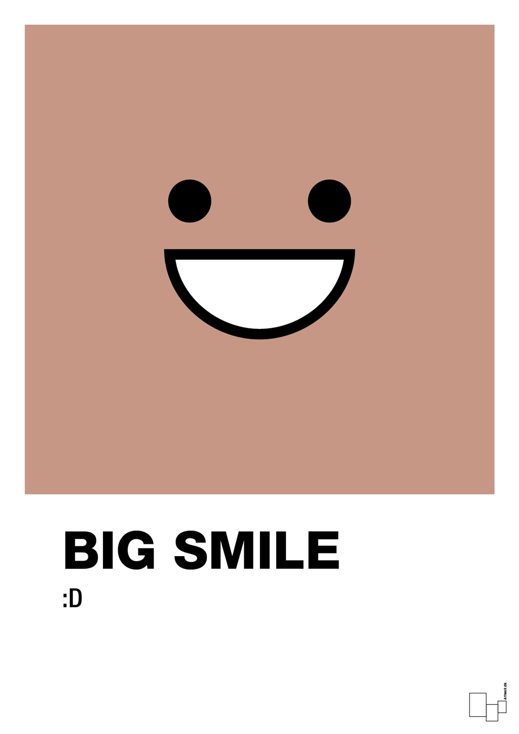 plakat: big smile smiley - powder-Smiley-A1two3