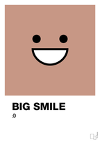 plakat: big smile smiley - powder-Smiley-A1two3
