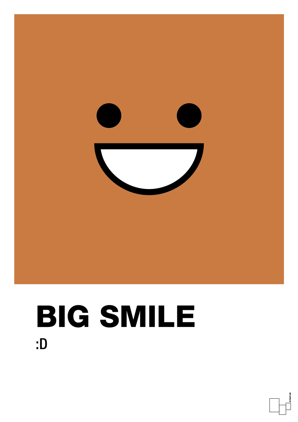 plakat: big smile smiley - rumba orange-Smiley-A1two3