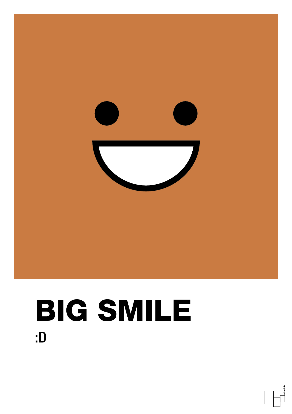 plakat: big smile smiley - rumba orange-Smiley-A1two3