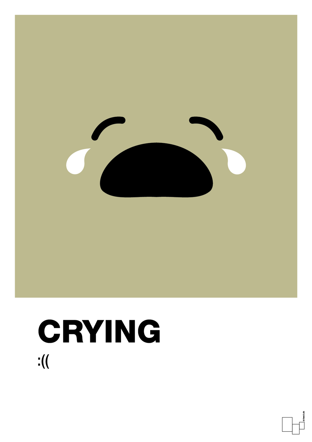 plakat: crying smiley - back to nature-Smiley-A1two3
