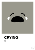 plakat: crying smiley - battleship gray-Smiley-A1two3
