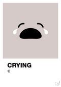 plakat: crying smiley - broken beige-Smiley-A1two3