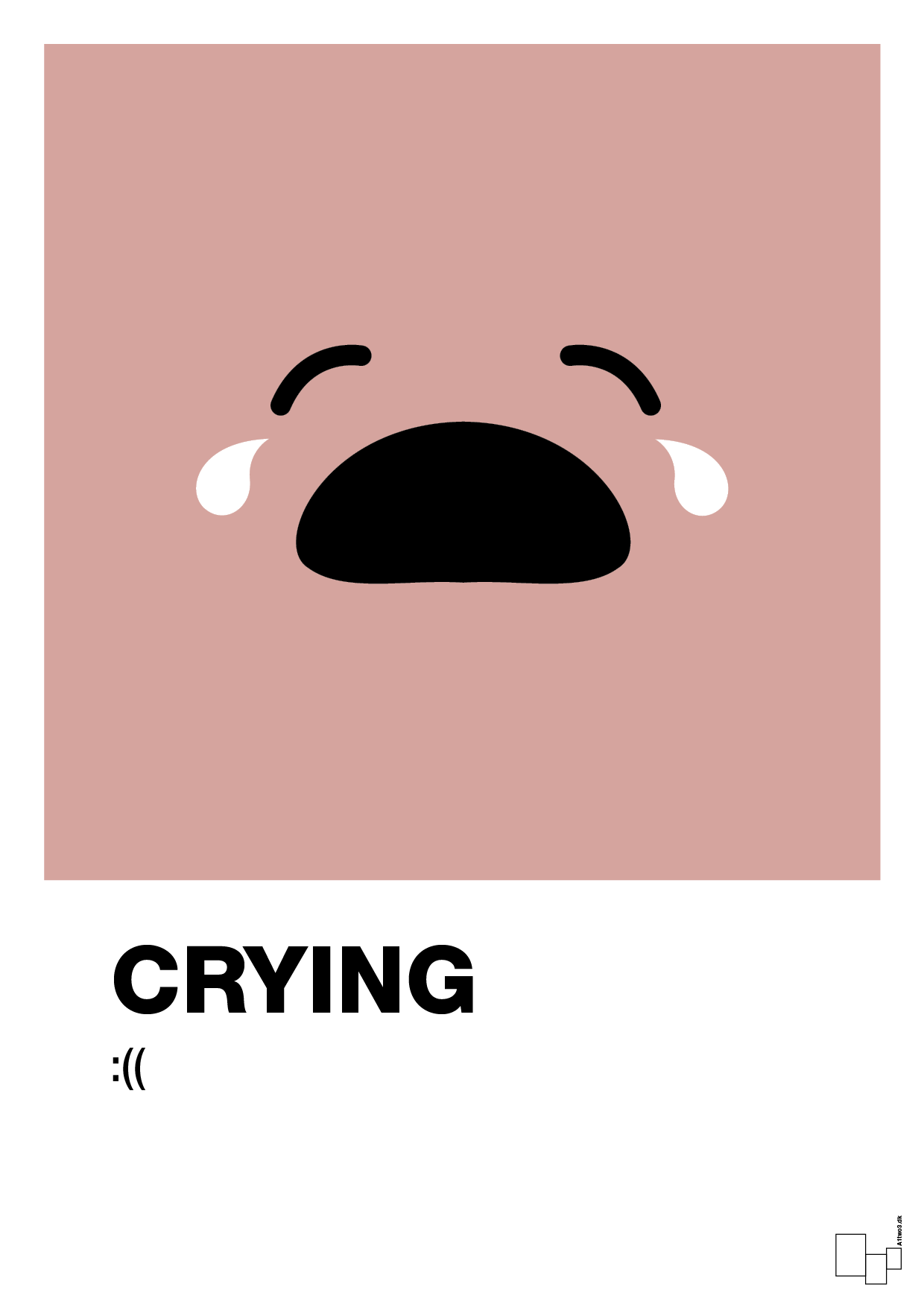 plakat: crying smiley - bubble shell-Smiley-A1two3