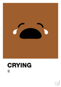 plakat: crying smiley - cognac-Smiley-A1two3