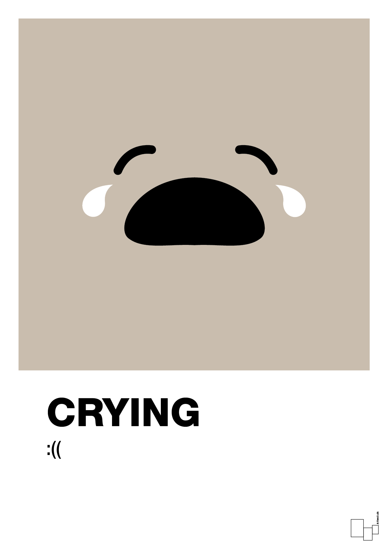 plakat: crying smiley - creamy mushroom-Smiley-A1two3