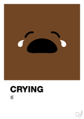 plakat: crying smiley - dark brown-Smiley-A1two3