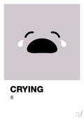 plakat: crying smiley - dusty lilac-Smiley-A1two3