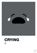 plakat: crying smiley - graphic charcoal-Smiley-A1two3