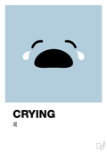plakat: crying smiley - heavenly blue-Smiley-A1two3