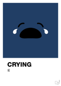 plakat: crying smiley - lapis blue-Smiley-A1two3