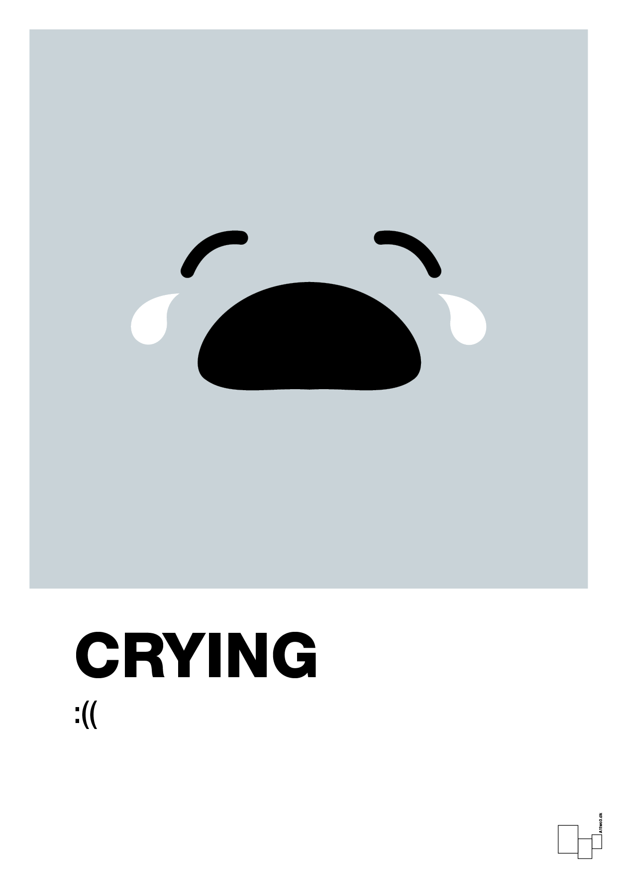 plakat: crying smiley - light drizzle-Smiley-A1two3