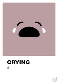 plakat: crying smiley - light rose-Smiley-A1two3