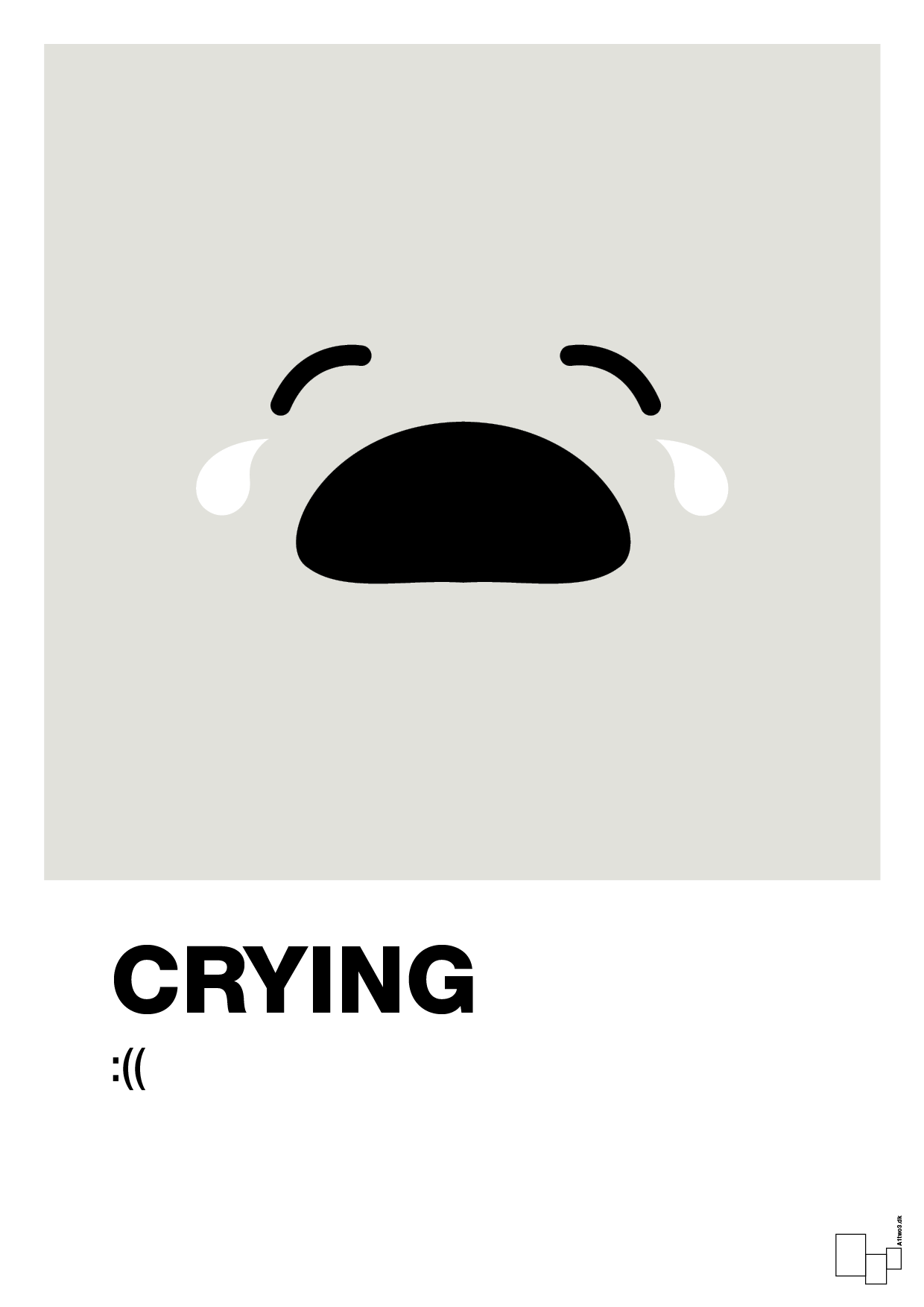 plakat: crying smiley - painters white-Smiley-A1two3