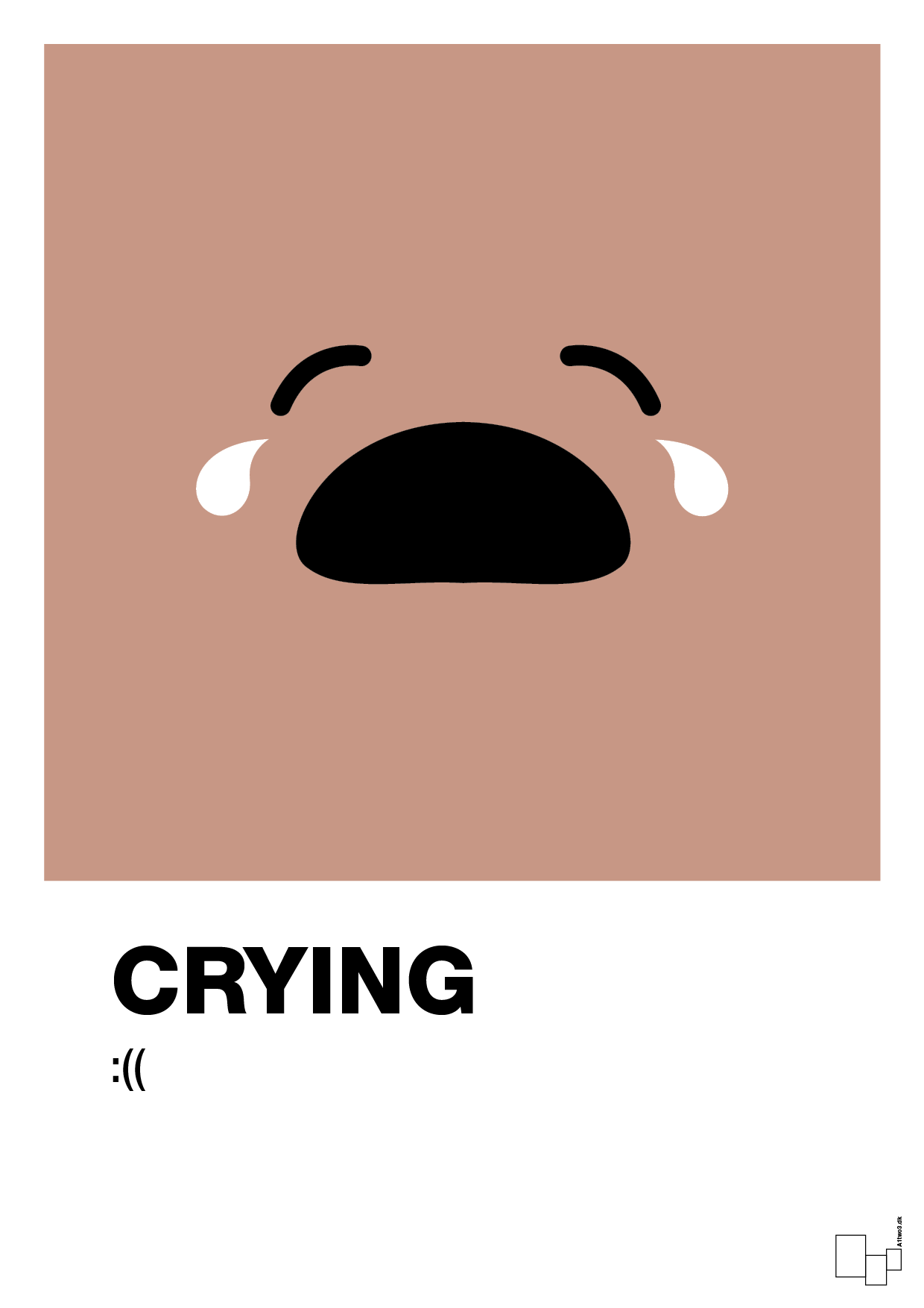 plakat: crying smiley - powder-Smiley-A1two3