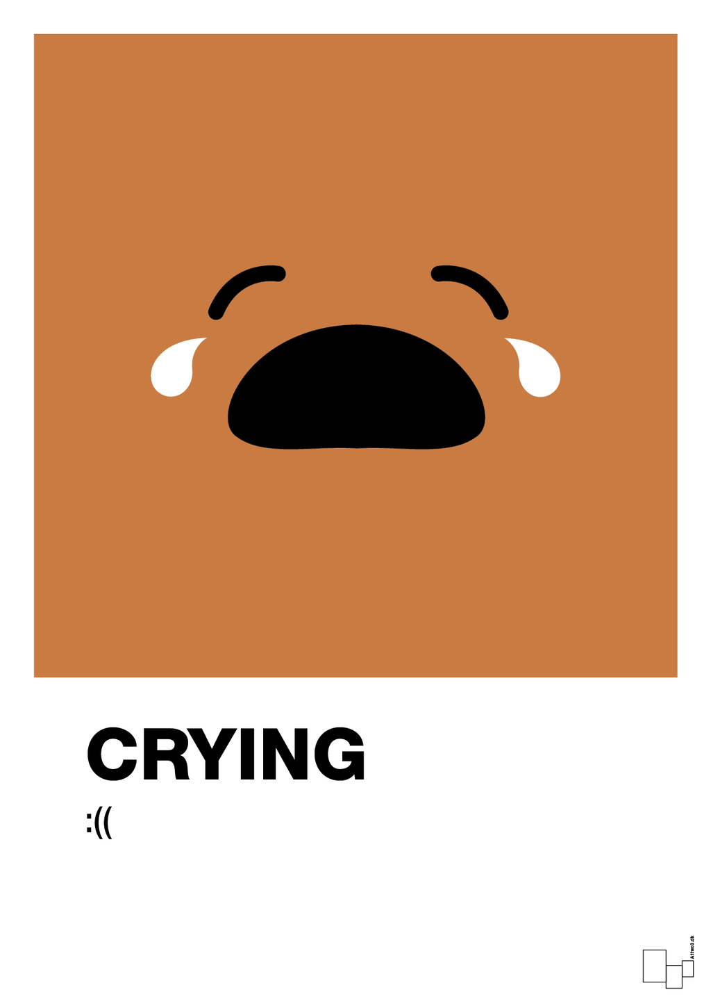 plakat: crying smiley - rumba orange-Smiley-A1two3
