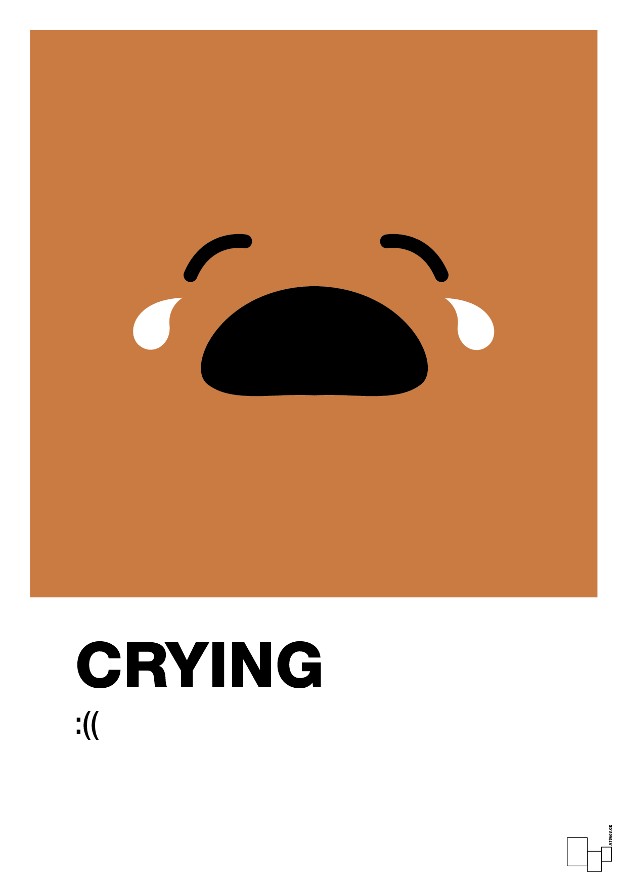 plakat: crying smiley - rumba orange-Smiley-A1two3