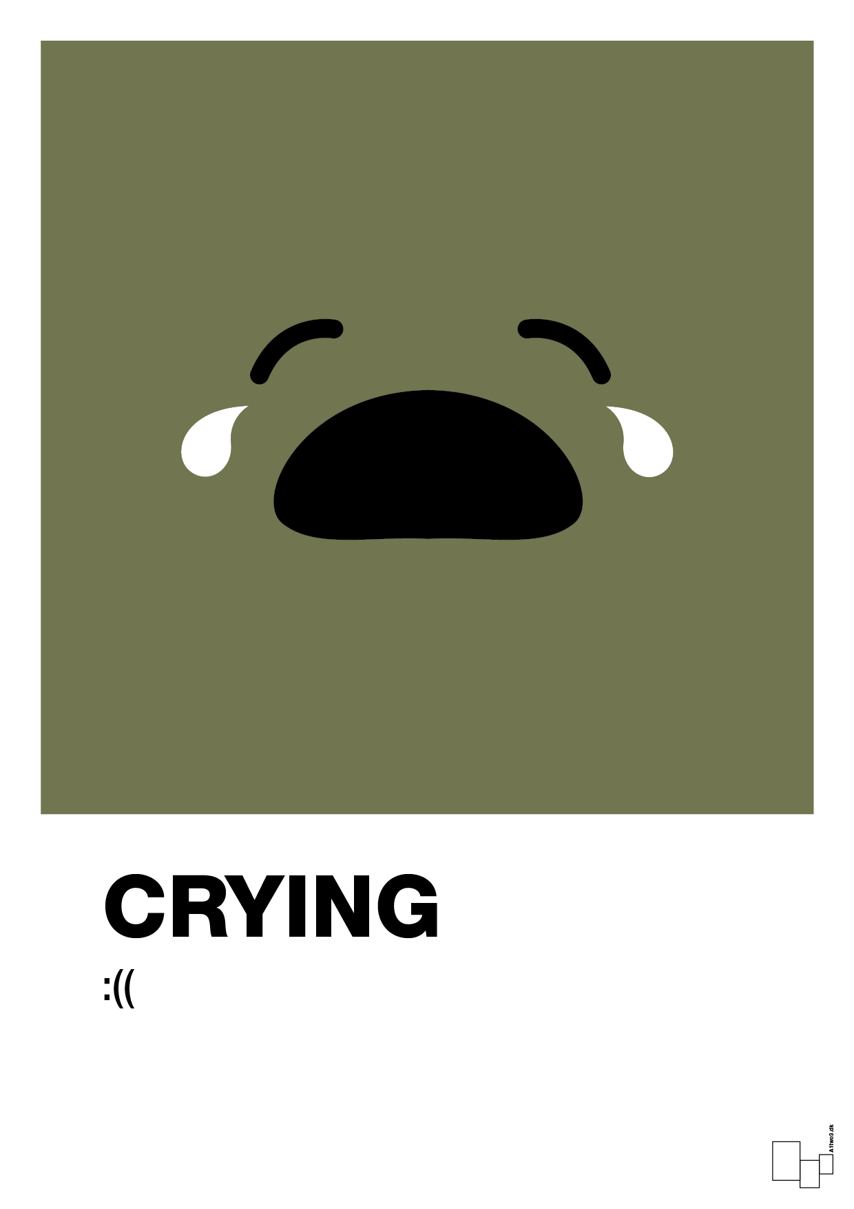 plakat: crying smiley - secret meadow-Smiley-A1two3
