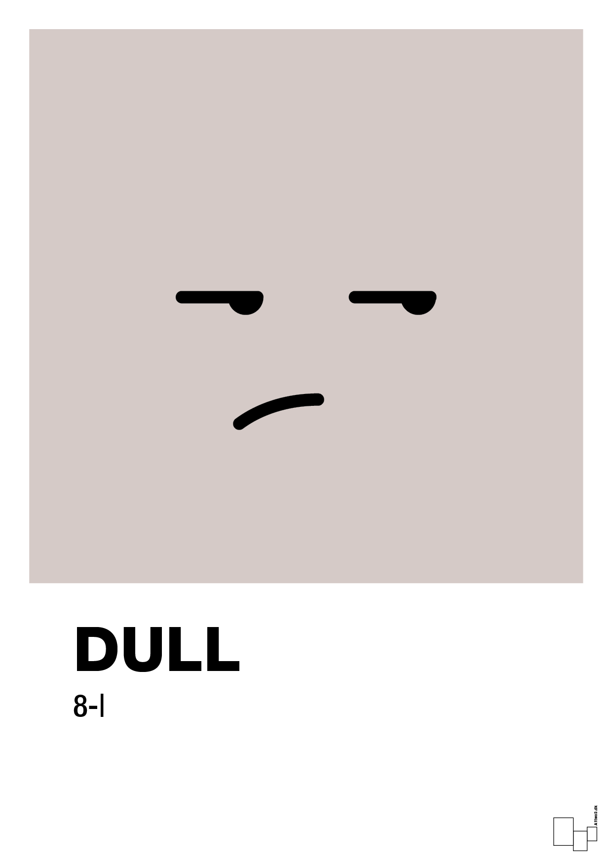 plakat: dull smiley - broken beige-Smiley-A1two3