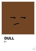 plakat: dull smiley - dark brown-Smiley-A1two3