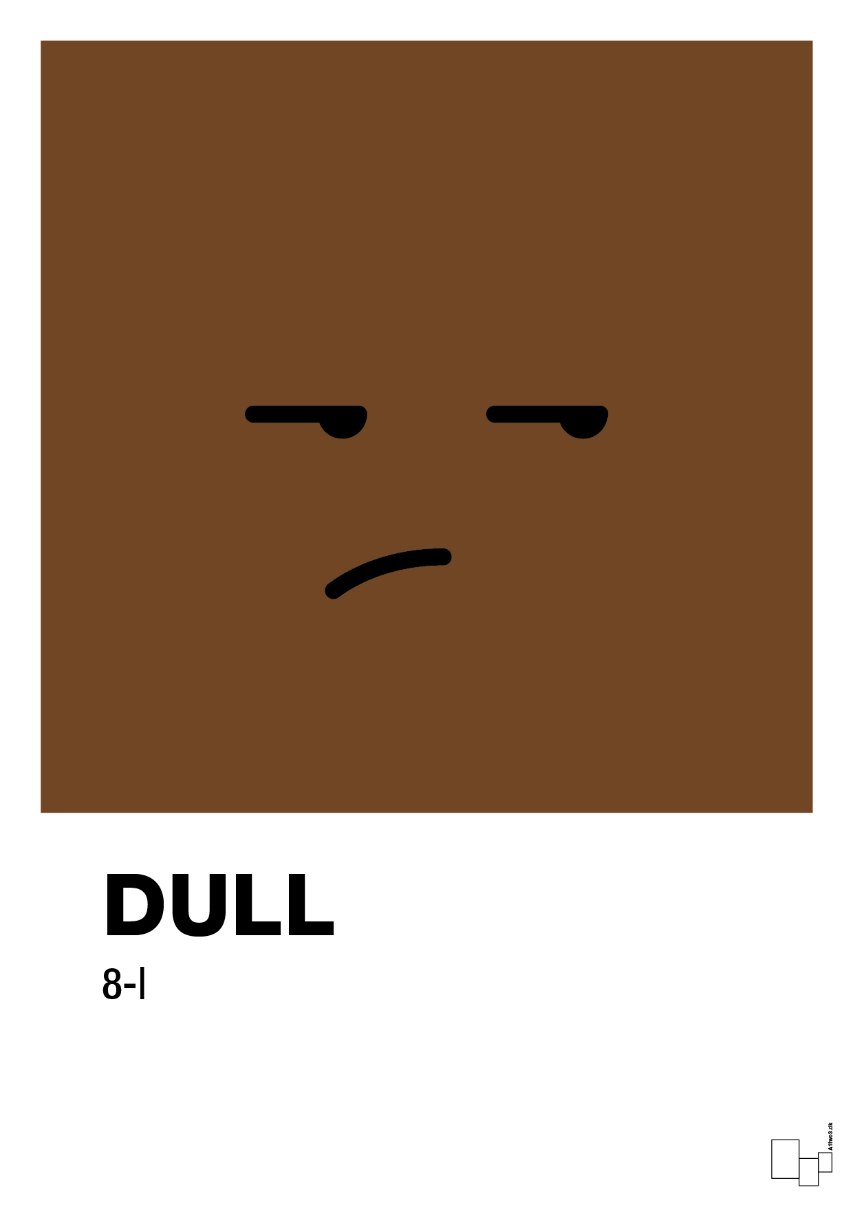 plakat: dull smiley - dark brown-Smiley-A1two3