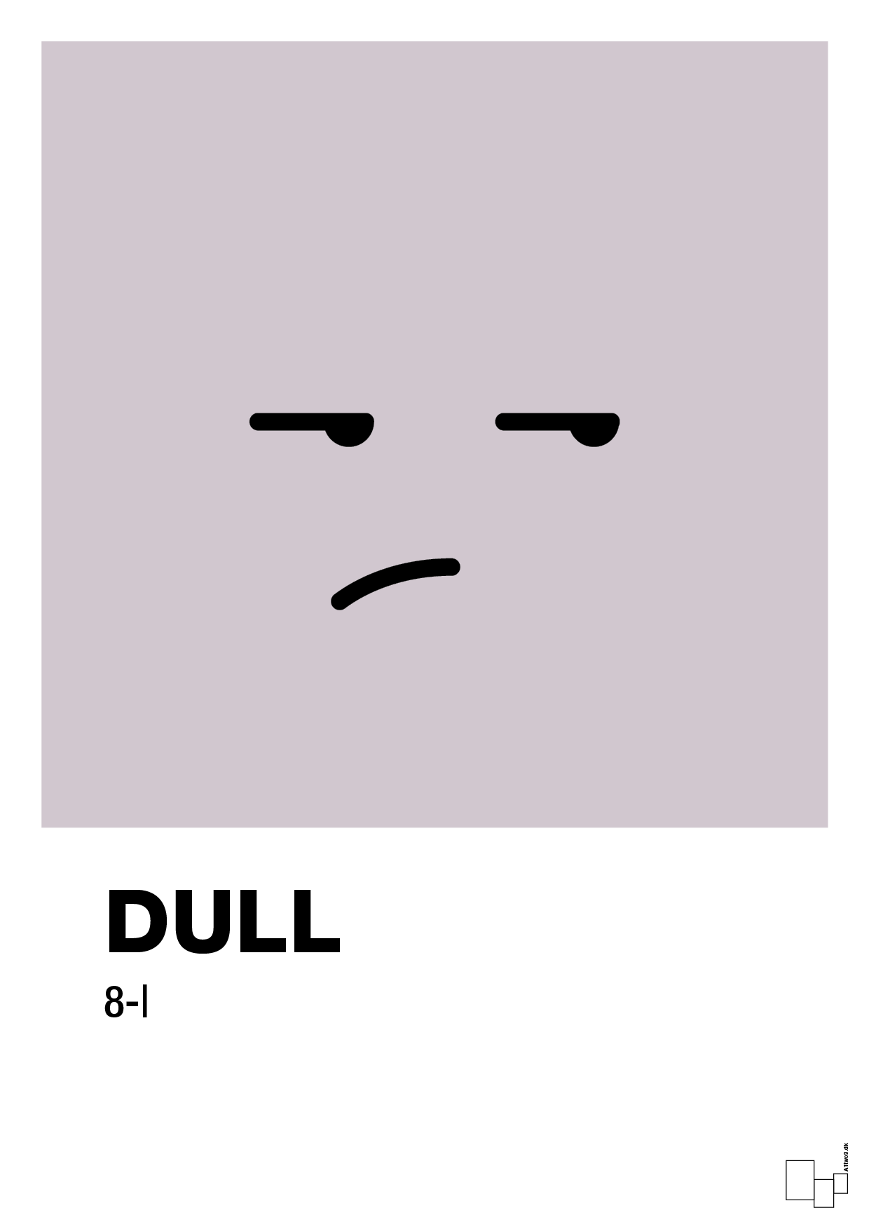 plakat: dull smiley - dusty lilac-Smiley-A1two3