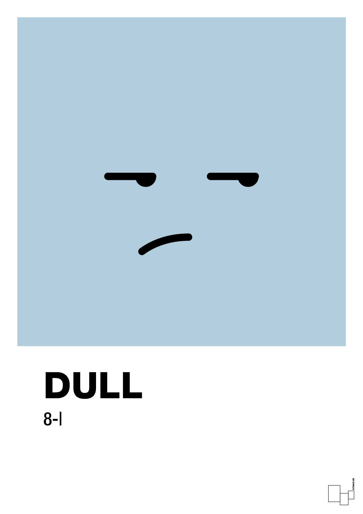 plakat: dull smiley - heavenly blue-Smiley-A1two3