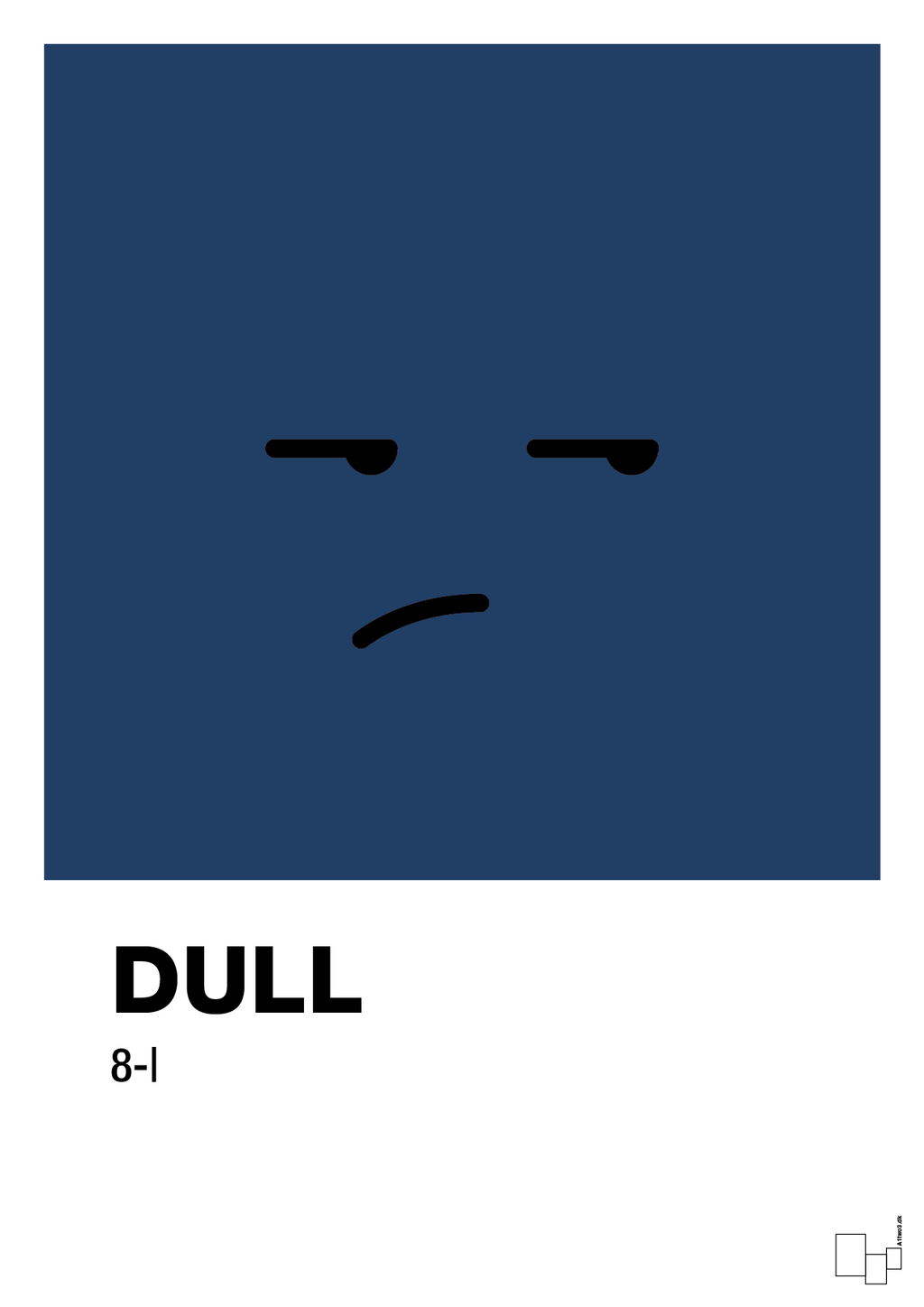 plakat: dull smiley - lapis blue-Smiley-A1two3