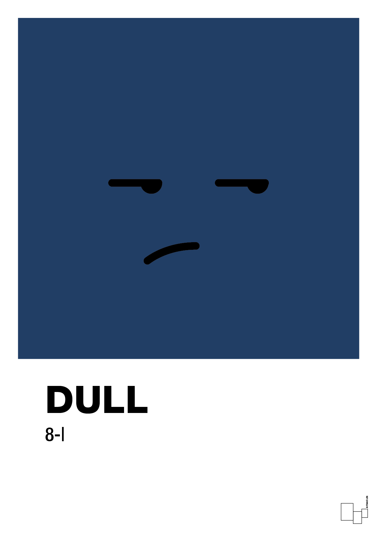 plakat: dull smiley - lapis blue-Smiley-A1two3