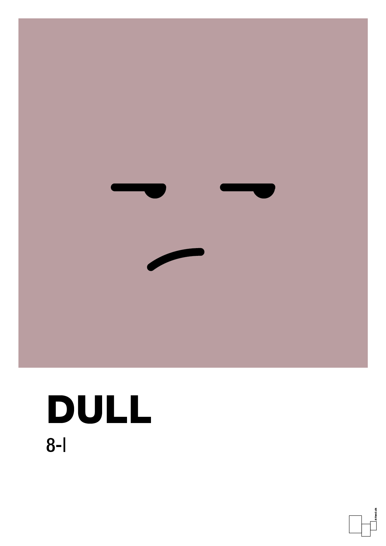 plakat: dull smiley - light rose-Smiley-A1two3