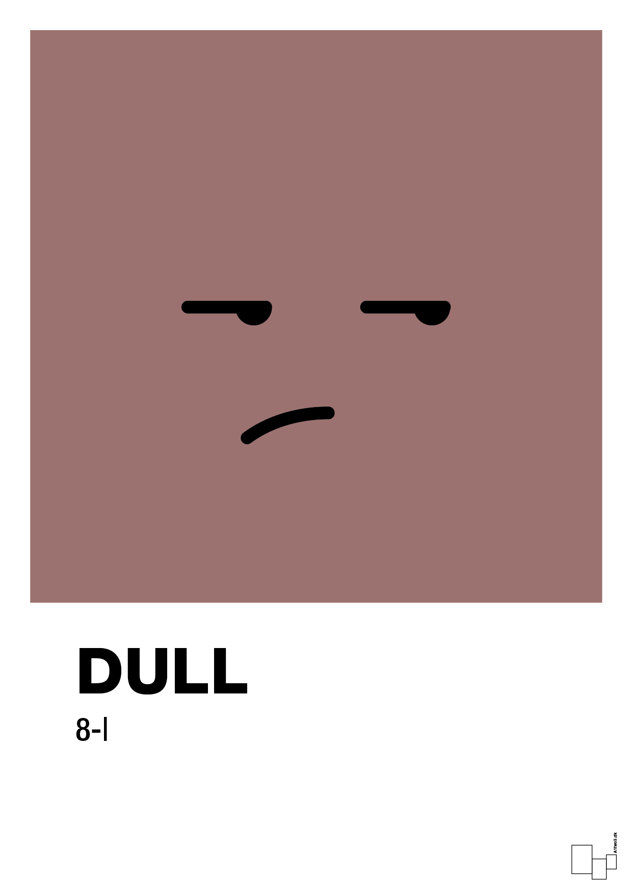 plakat: dull smiley - plum-Smiley-A1two3