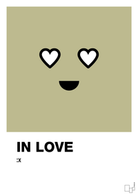 plakat: in love smiley